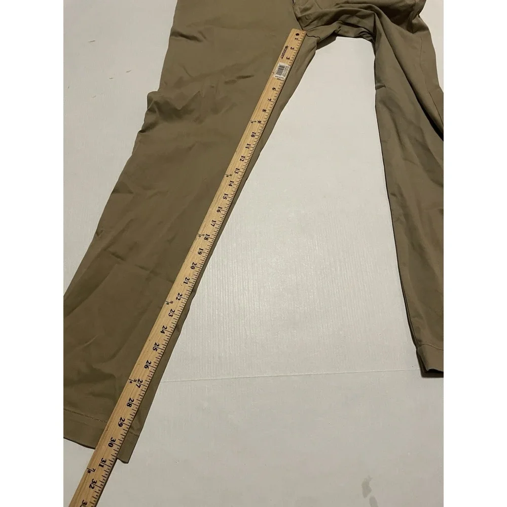 Banana Republic Aiden Chino Pants Mens 31 X 30.5 Khaki Flat Front Stretch Cotton